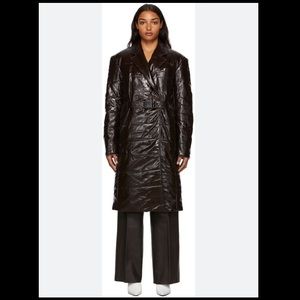 REMAIN Birger Christensen Brown Leather Gia Coat, 10